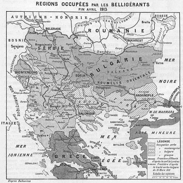 Occupied territories in the Balkans