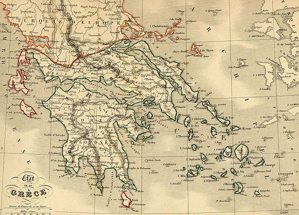 Carte grece 1843